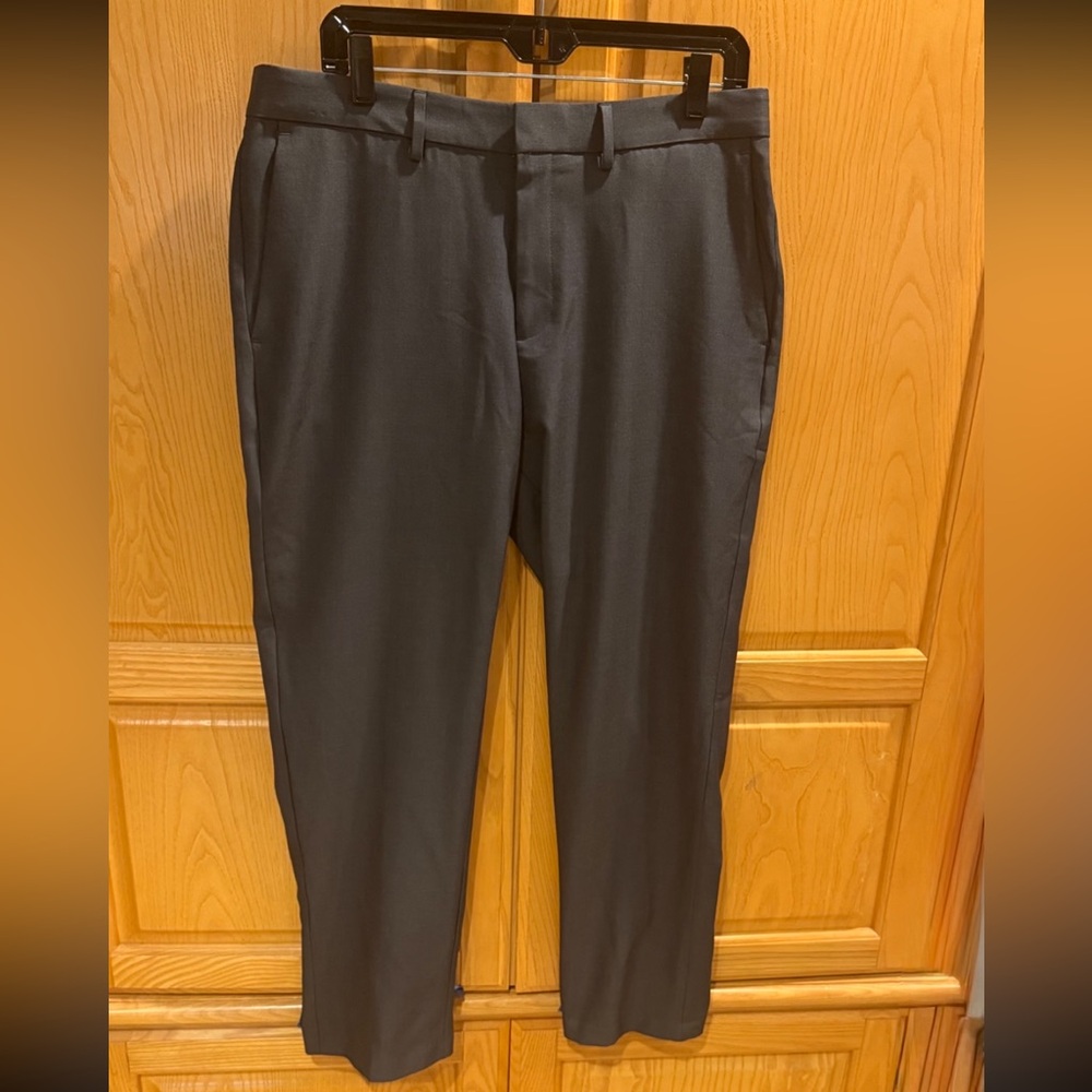 Kenneth Cole Reaction Techni-Cole Dark Gray Dress Slim Pants Size 34
